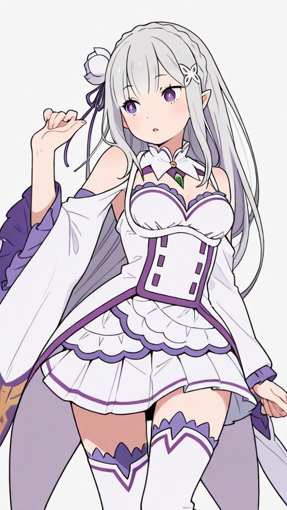 emilia (re:zero kara hajimeru isekai seikatsu) | の人気AIイラスト・グラビア