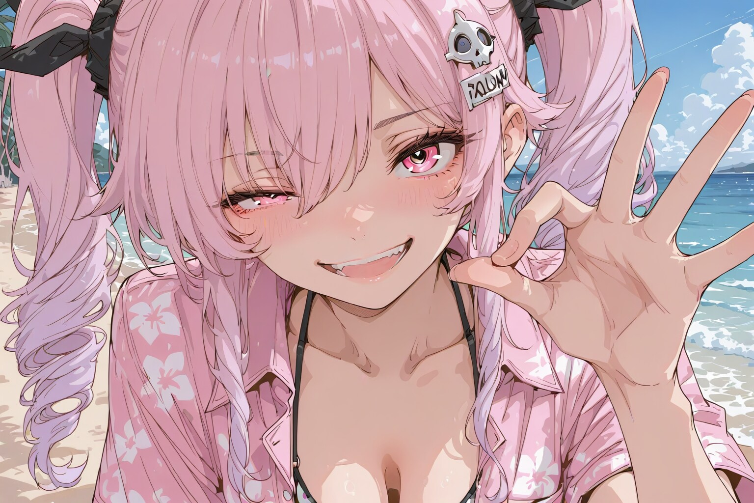 ビーチの小悪魔