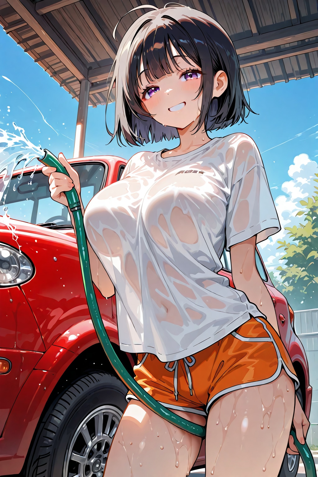 びしょ濡れになっちゃった