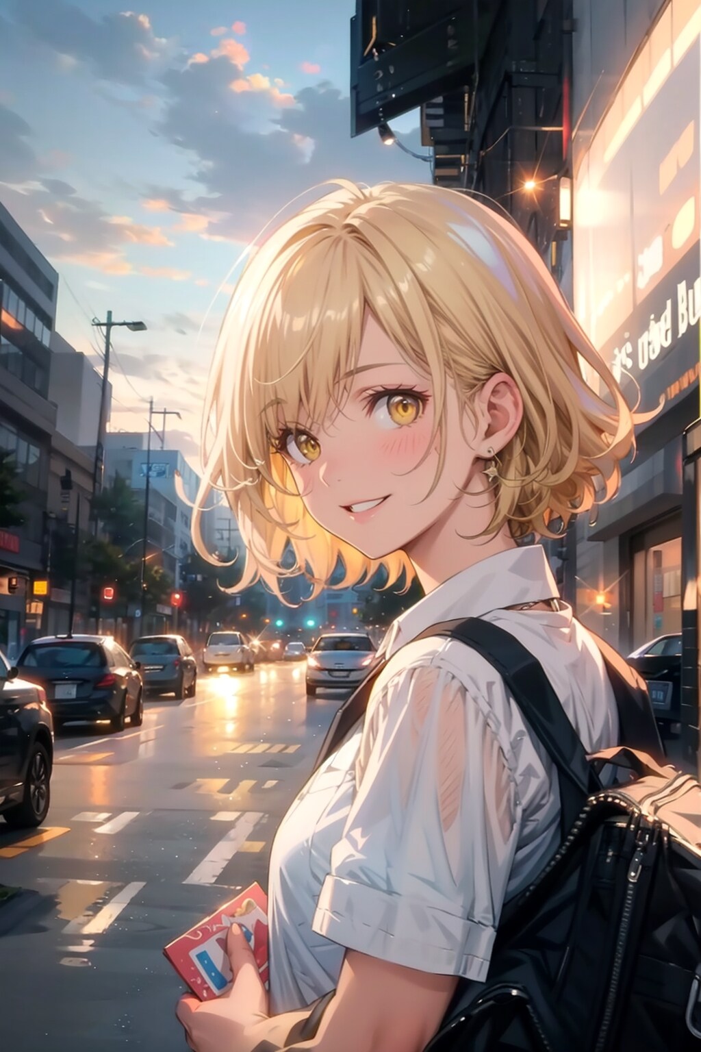 夕方の金髪さん…。