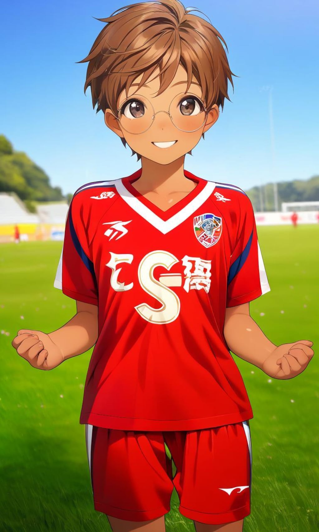 サッカー眼鏡っ娘