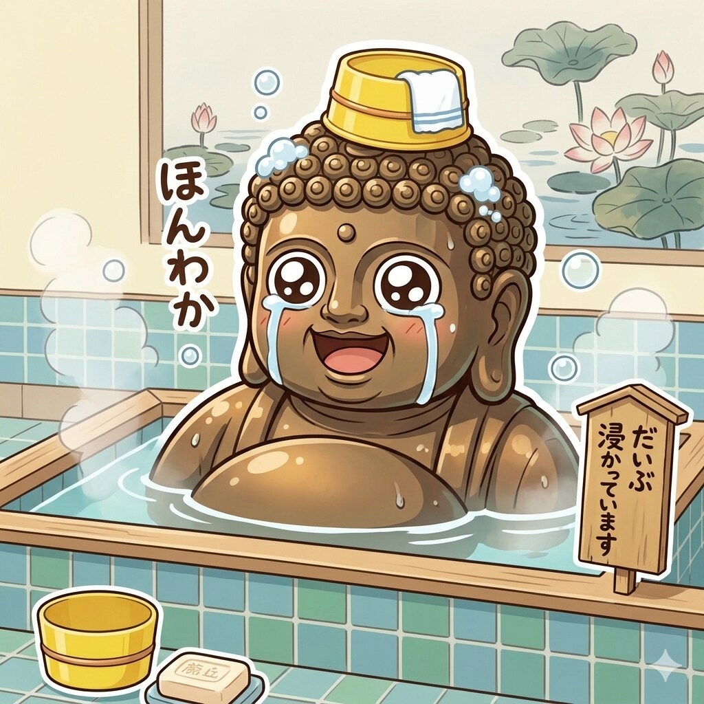 だいぶ浸かった大仏さん