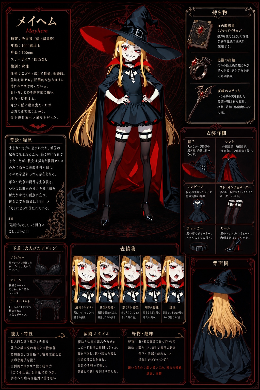 【メイヘム】キャラクターシート