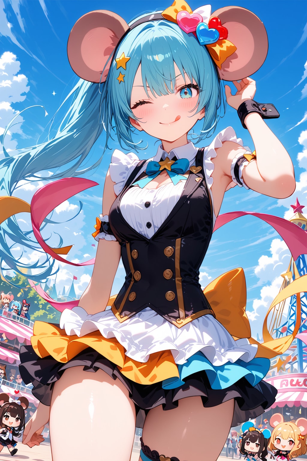 青髪ちゃんと遊園地