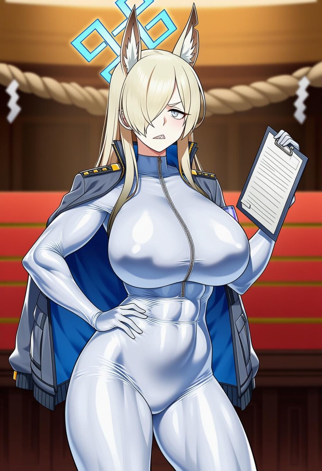 新年コスプレギザ歯人妻