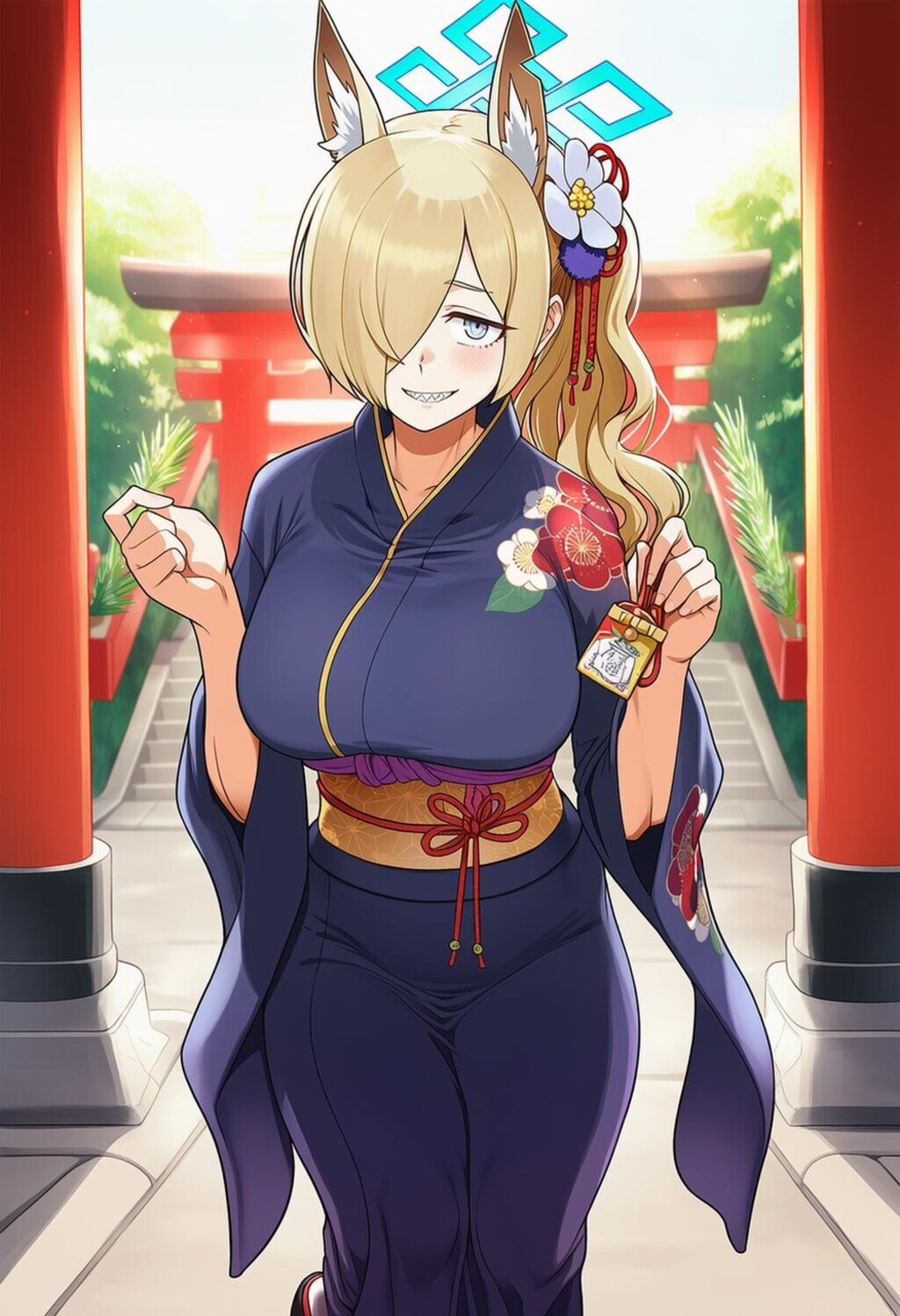 新年コスプレギザ歯人妻