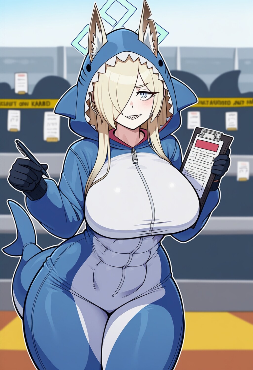 新年コスプレギザ歯人妻