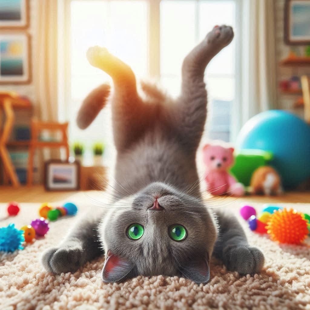 逆立ちする猫の画像ください