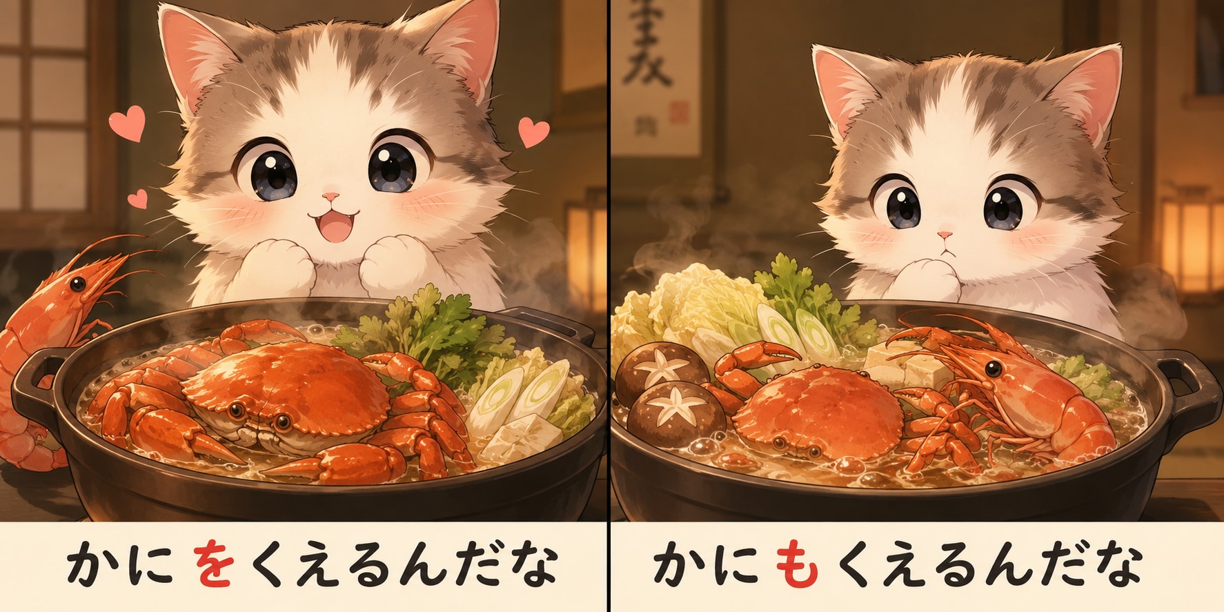 かにをくえるんだな