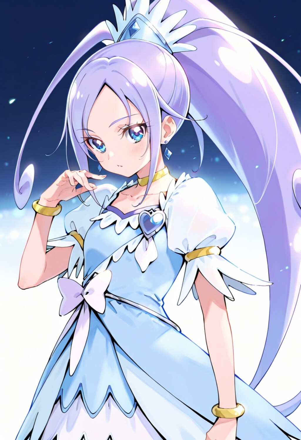 薄紫髪のプリキュア