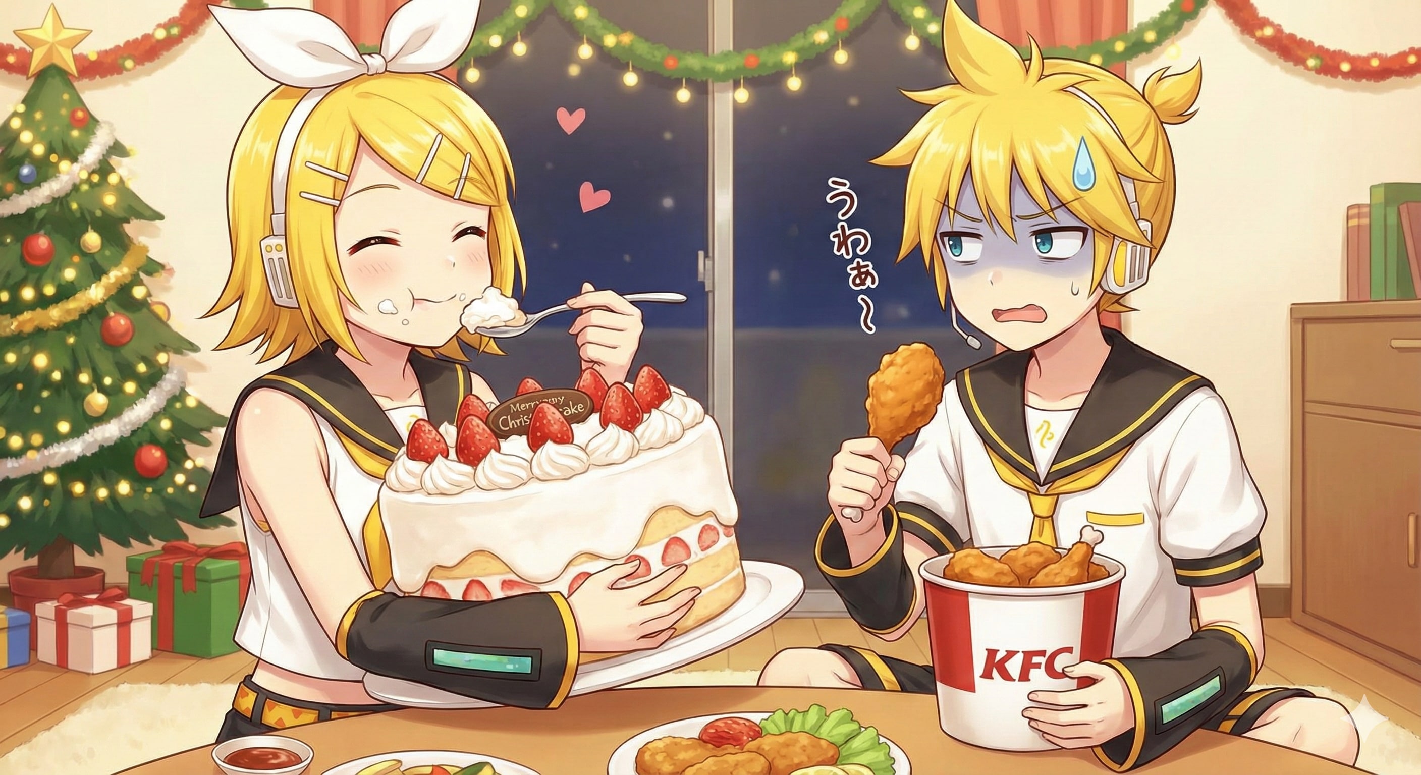 リンさんクリスマスケーキ独り占め🎂 | の人気AIイラスト・グラビア