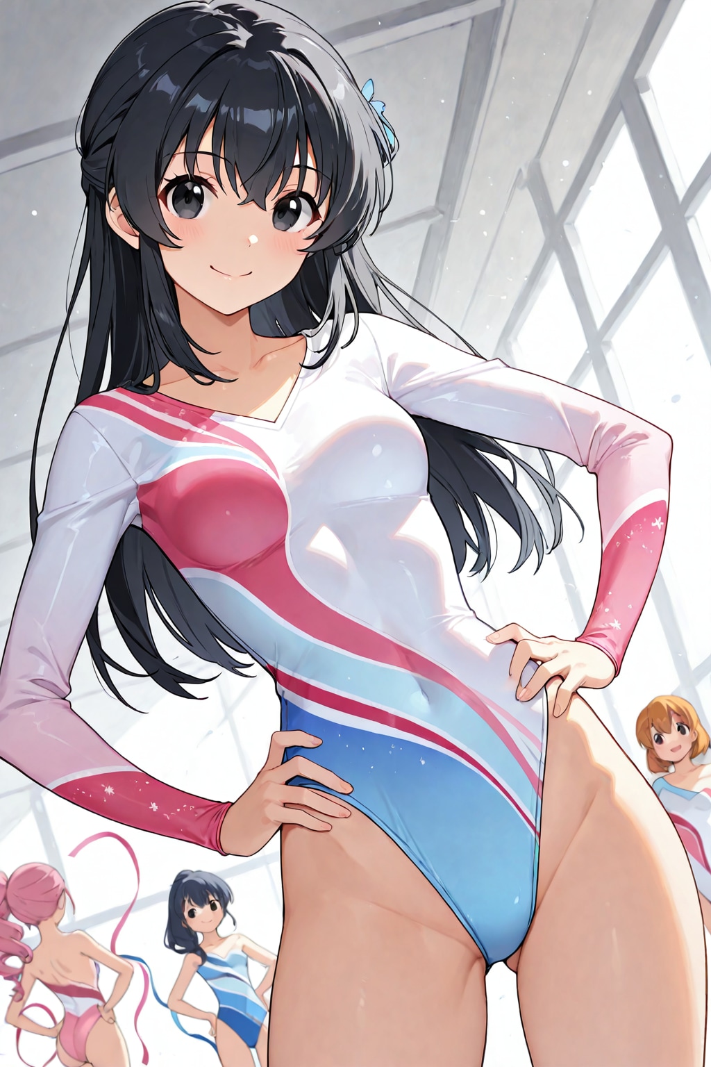体操部の練習。