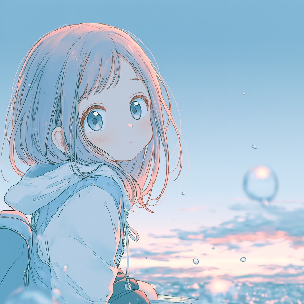雨上がりの夕暮れ