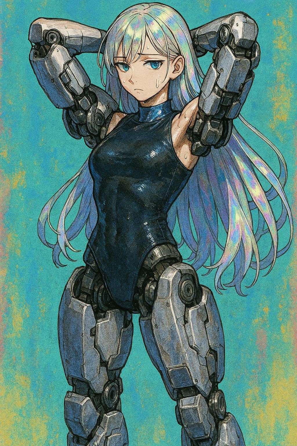 真珠色の髪のサイボーグ