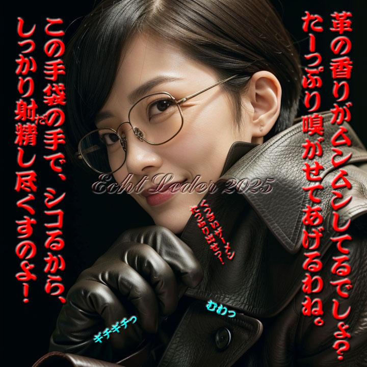 革フェチの変態眼鏡熟女に、シコり尽くされる夜