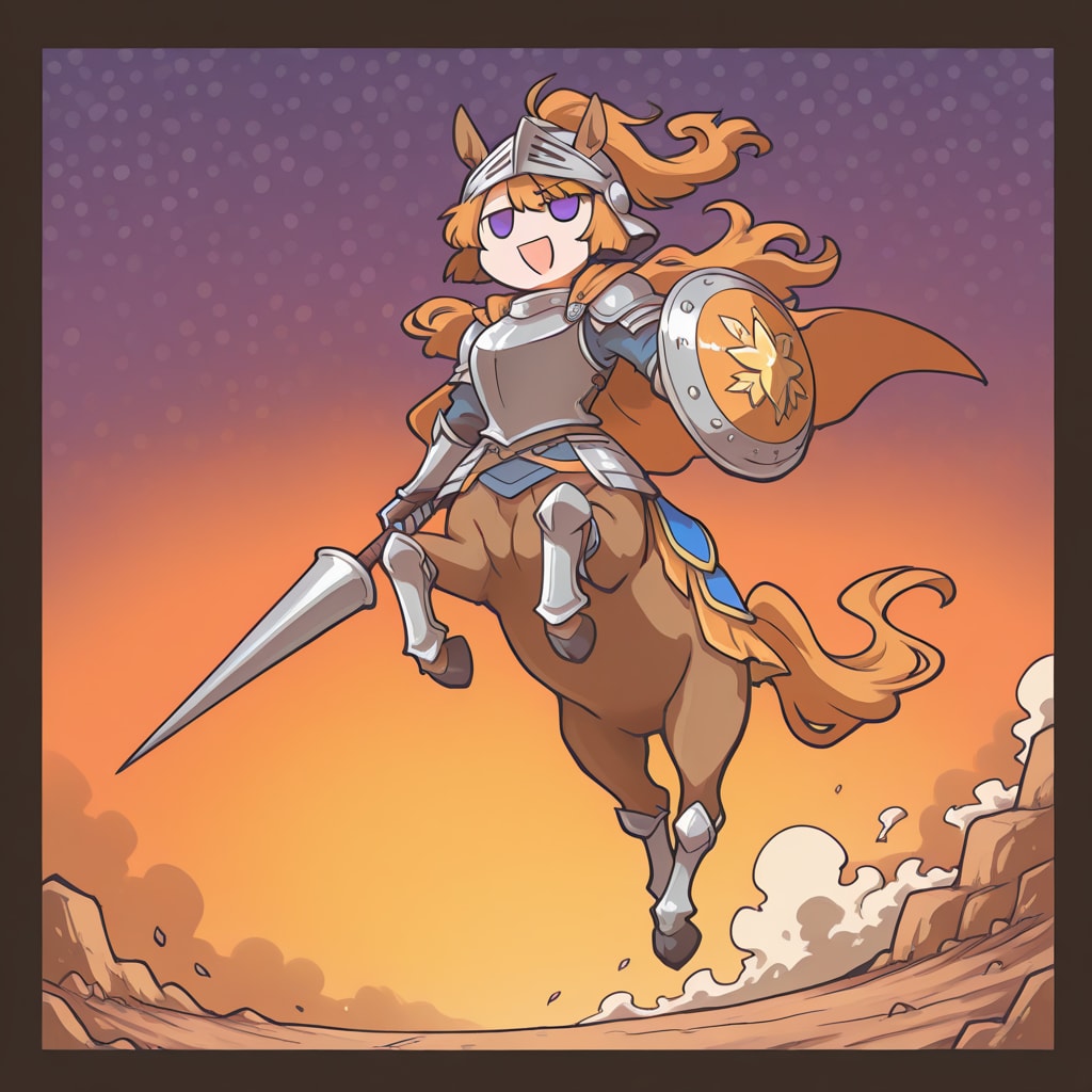 騎兵ケンタウロスちゃんジャンプ！ | の人気AIイラスト・グラビア