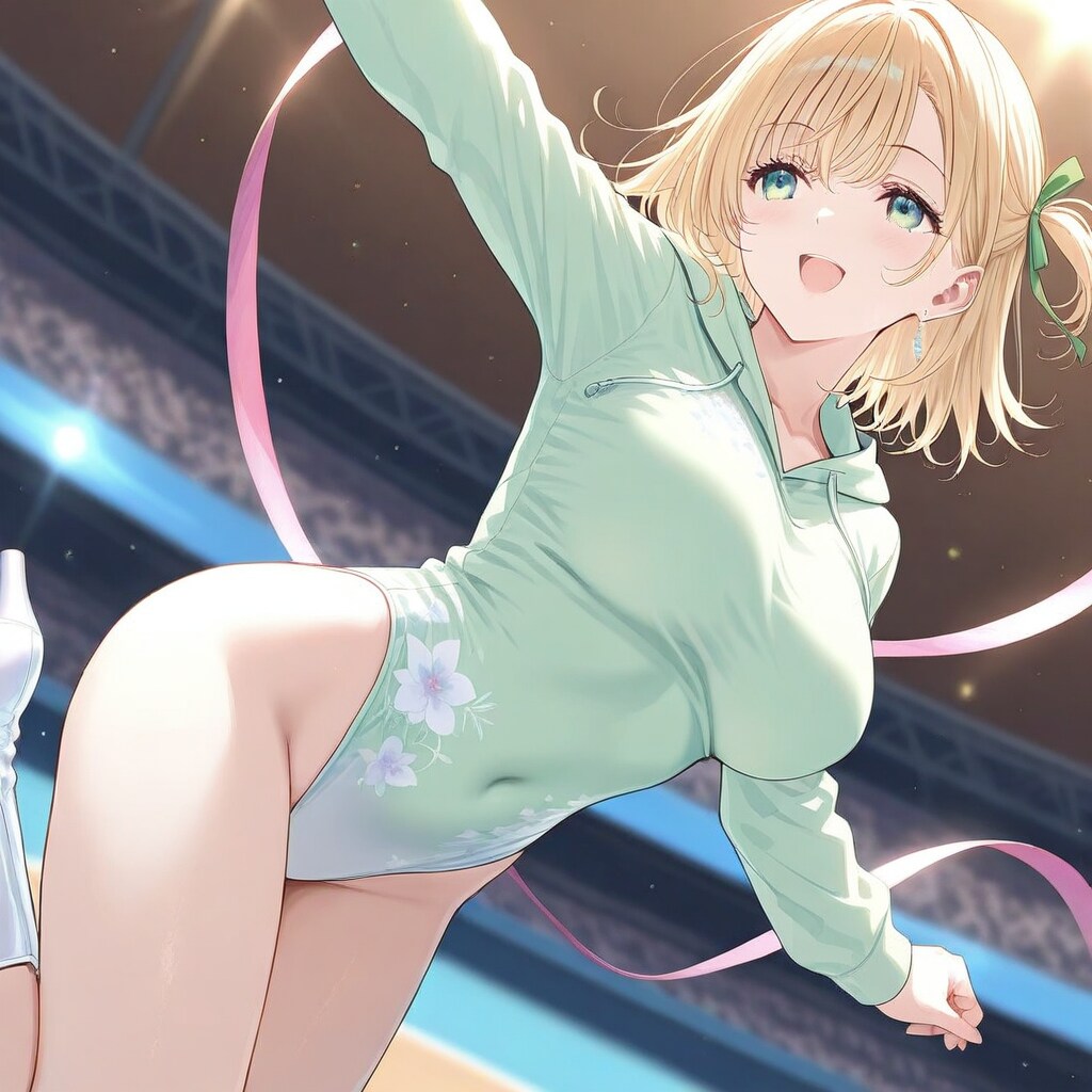 金髪ショート新体操美少女