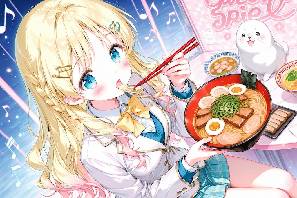 ラーメン屋で祝杯