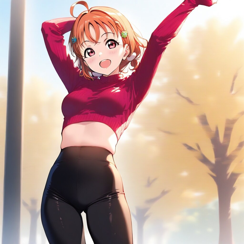 高海千歌のレギンスファッション①