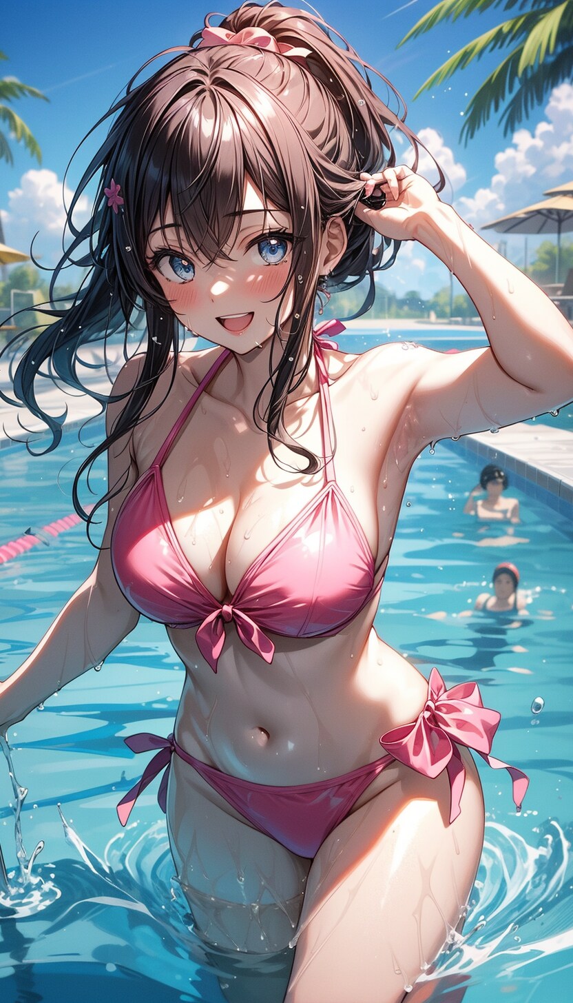 従姉のお姉さんとプール