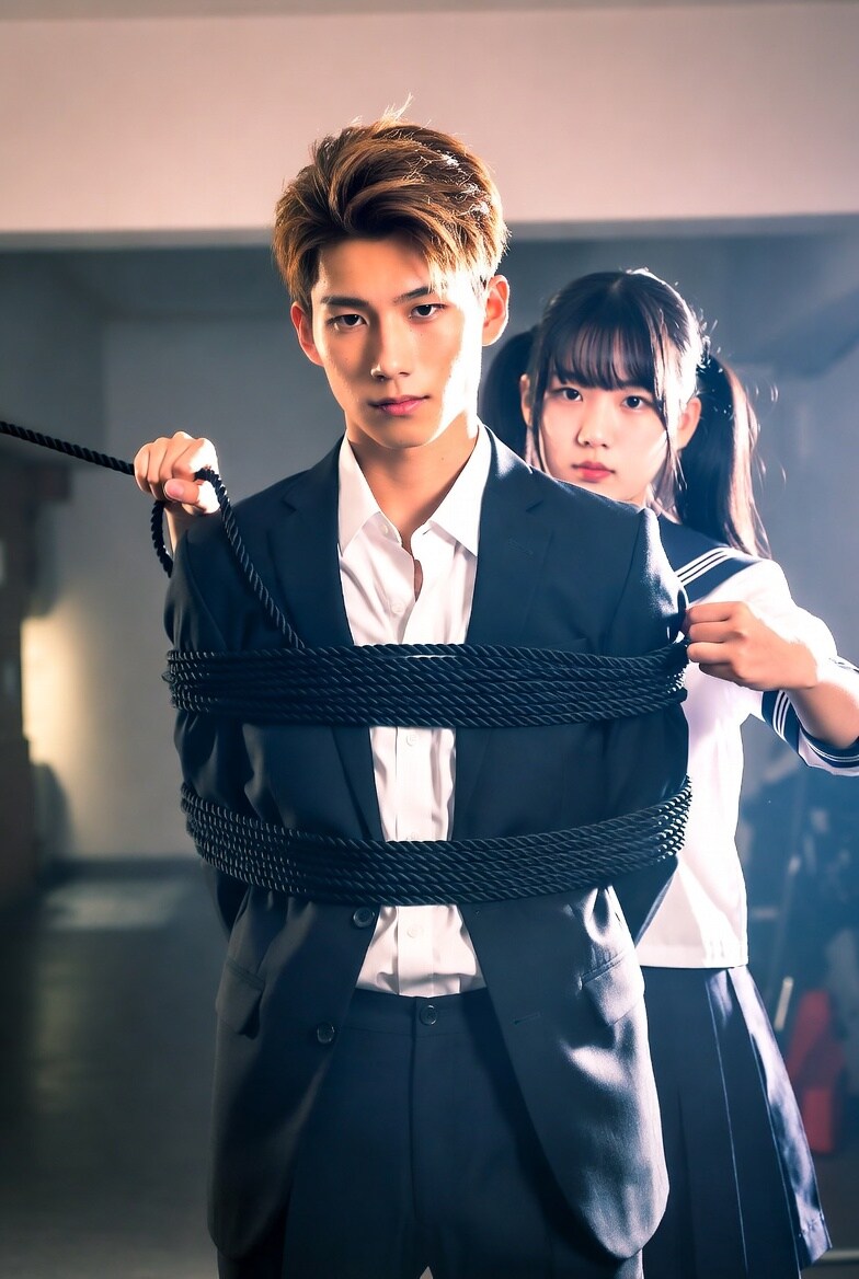 女子高生、ホストを縛る