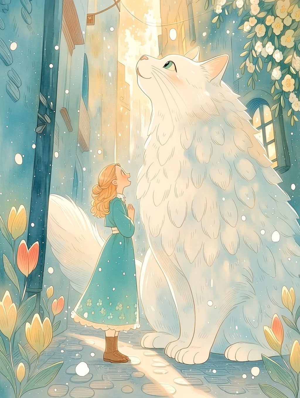 nijiの大猫と少女