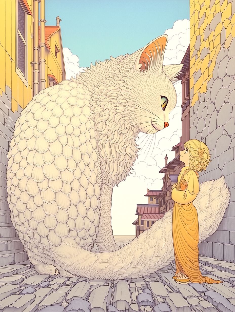 nijiの大猫と少女