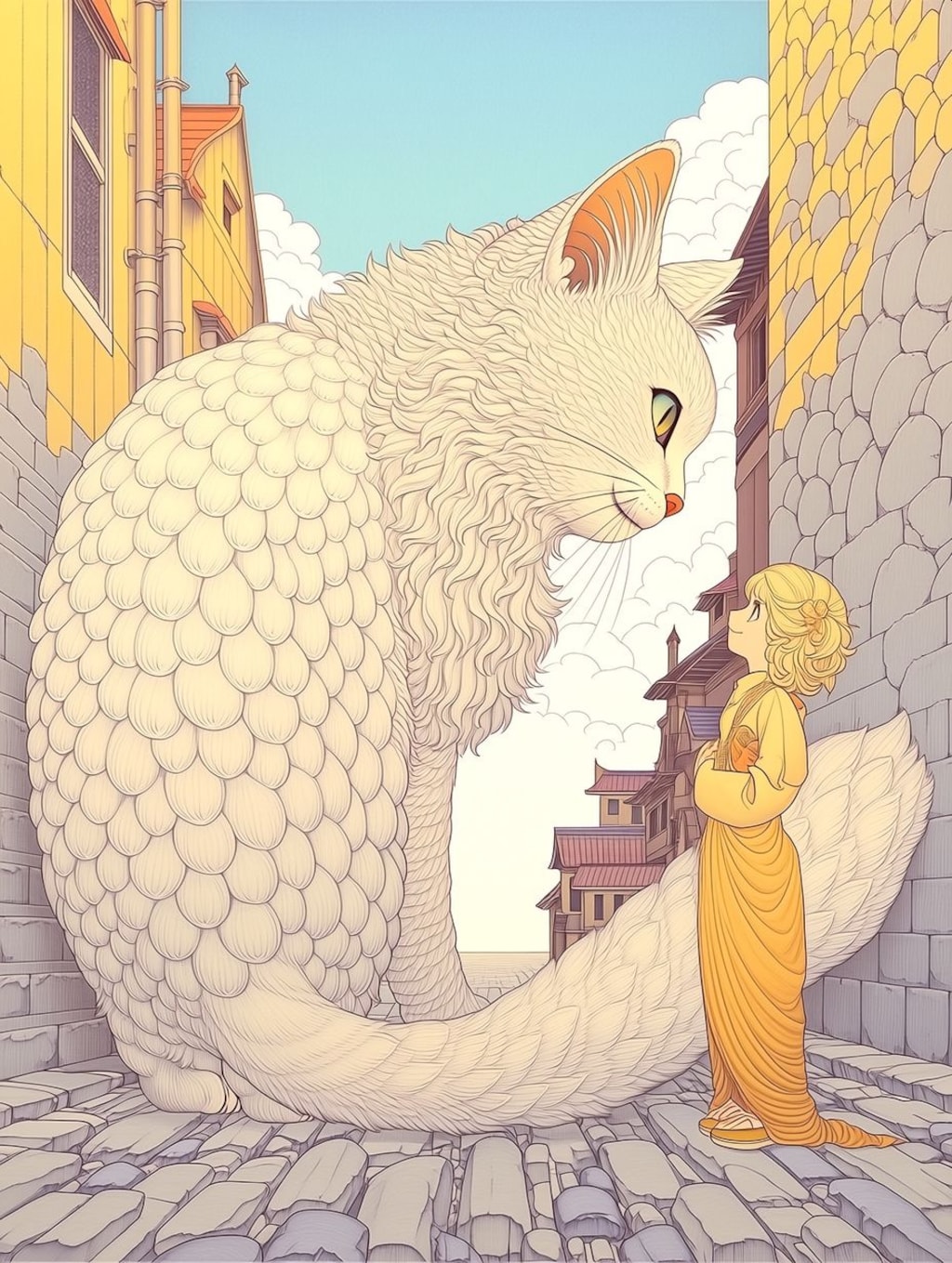 nijiの大猫と少女