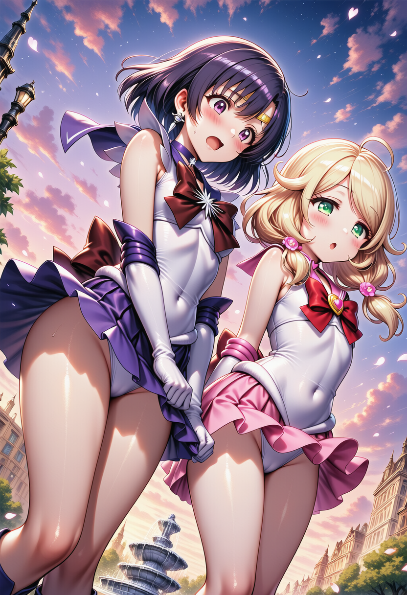 噴水前の美少女達②