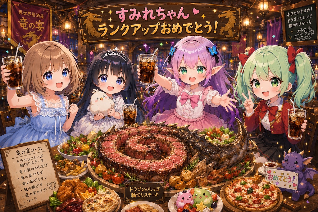 すみれちゃんのランクアップ祝い