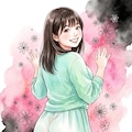 水彩画なPuni-Paletteの3人 3枚目