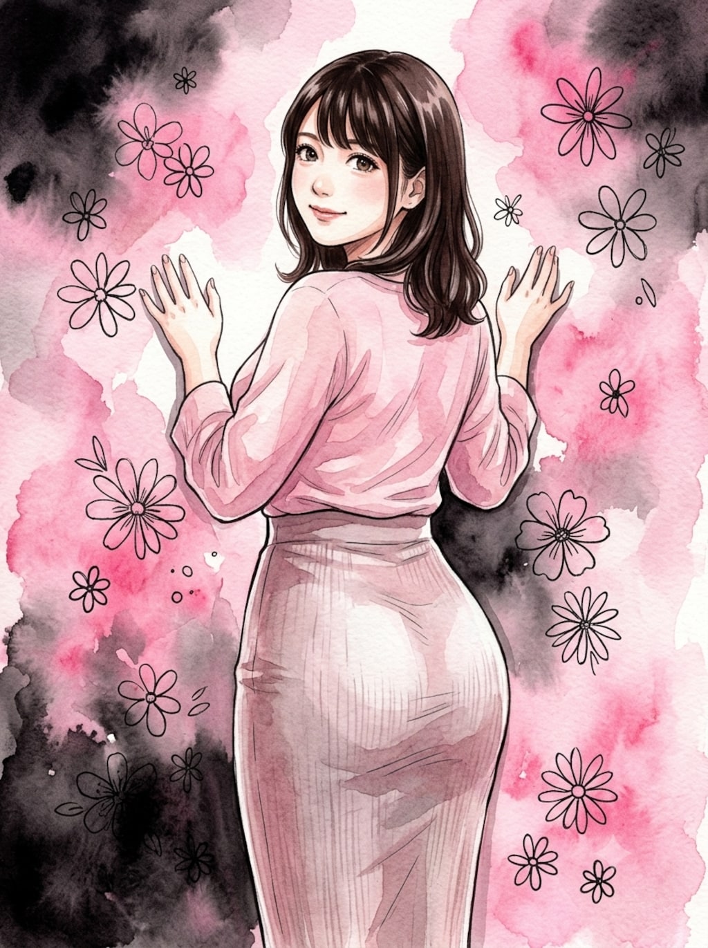 水彩画なPuni-Paletteの3人