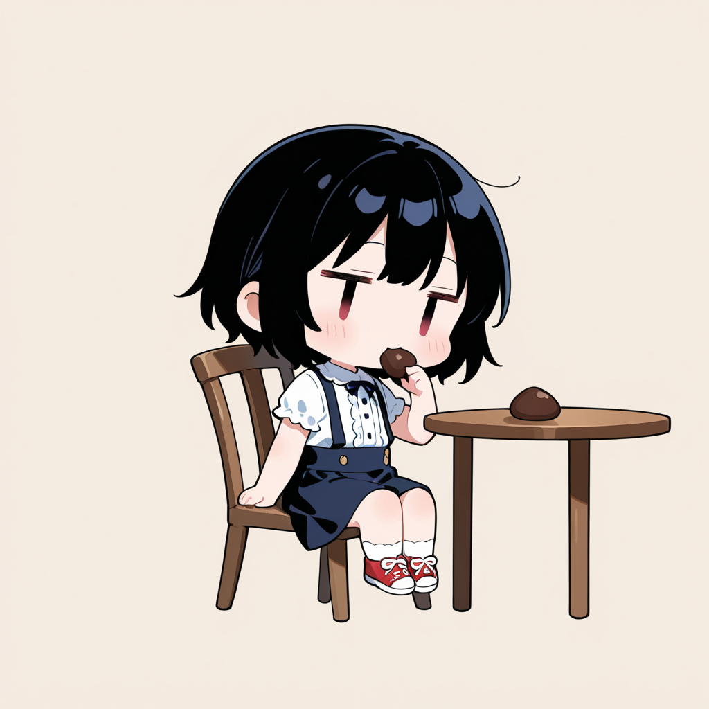 トリュフチョコレートを食べる