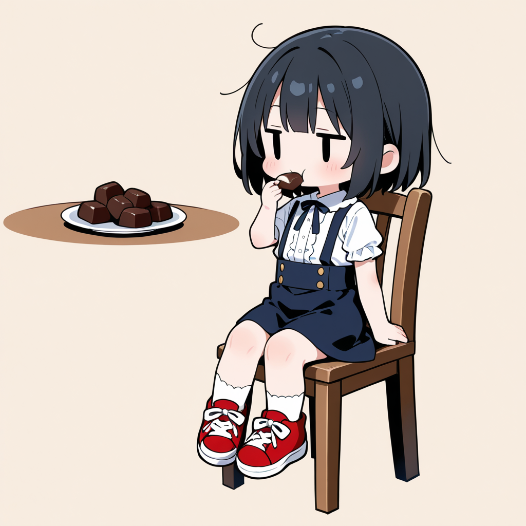 トリュフチョコレートを食べる