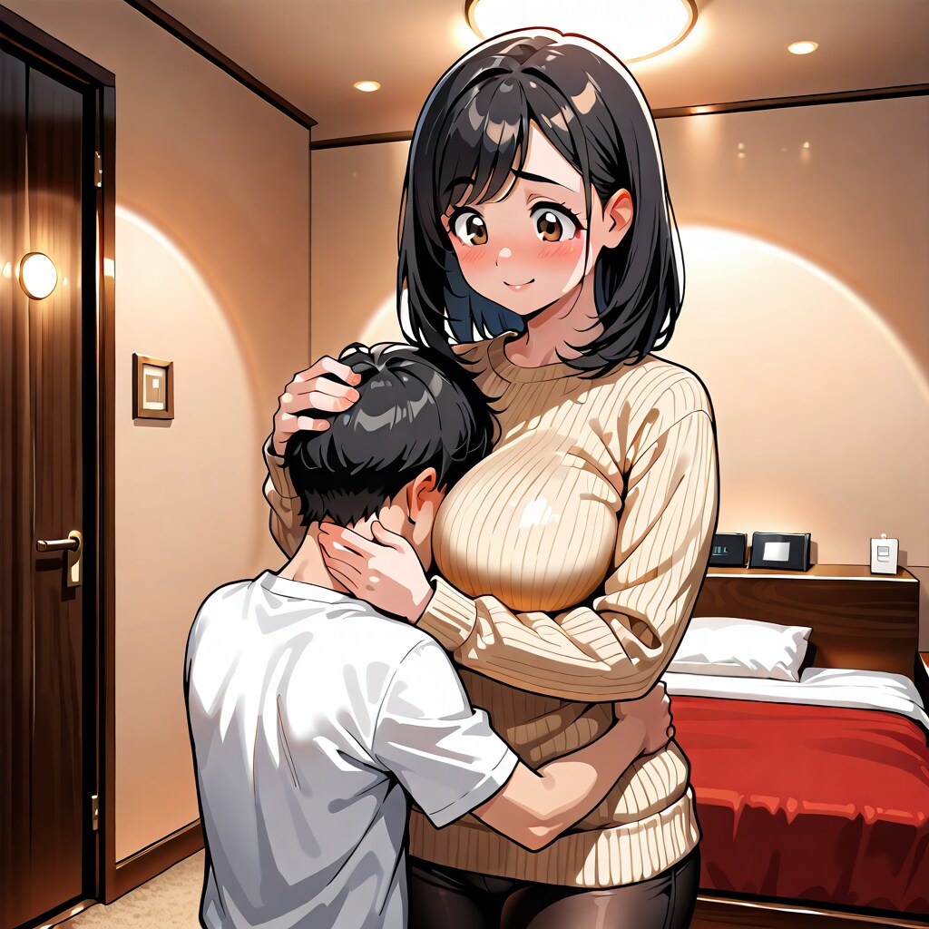 セーター越しに…