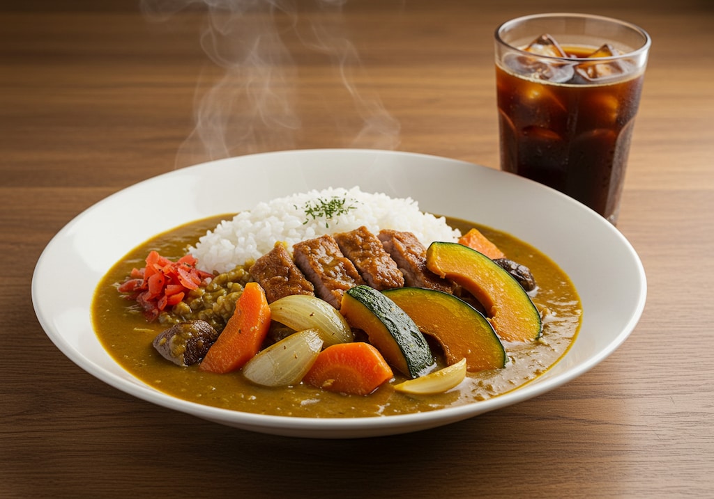 摩訶不思議食堂のターメリックライス野菜カレー