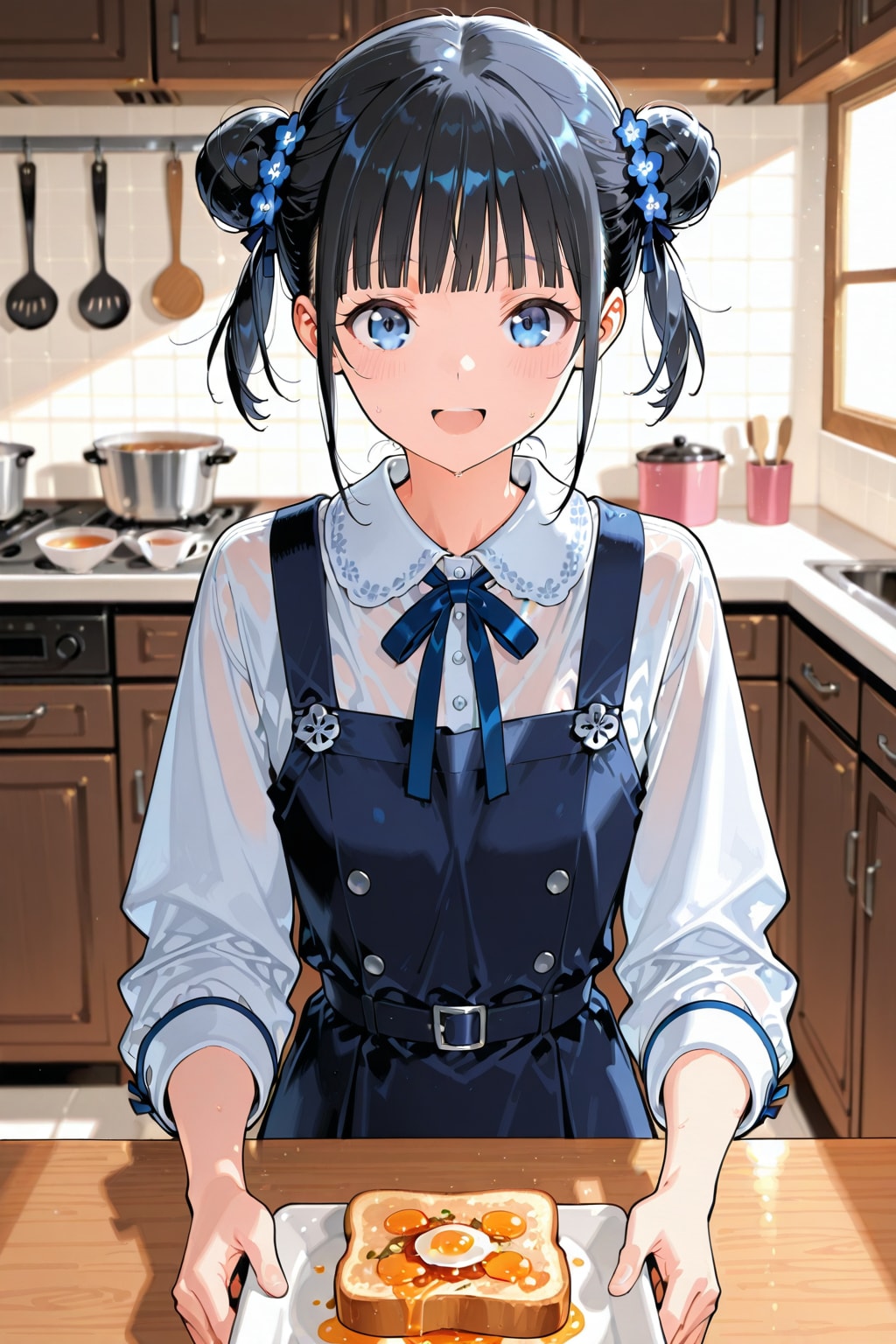 おだんごちゃん🍡✨と朝ごはん🍚✨　1/30 | の人気AIイラスト・グラビア