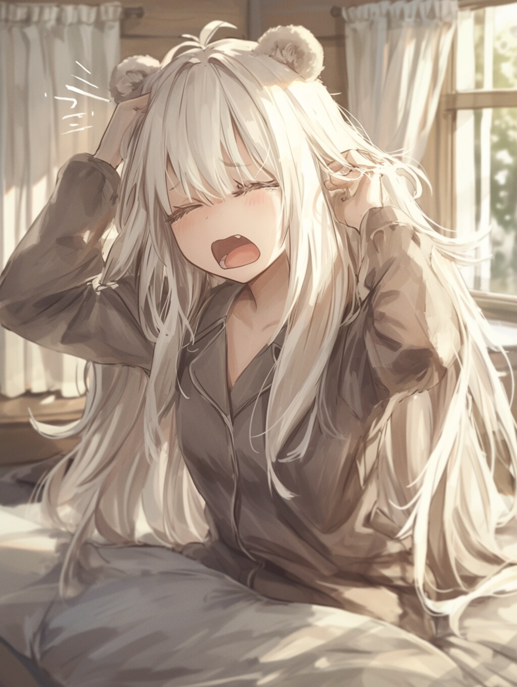 寝起き✖︎くま娘🐾