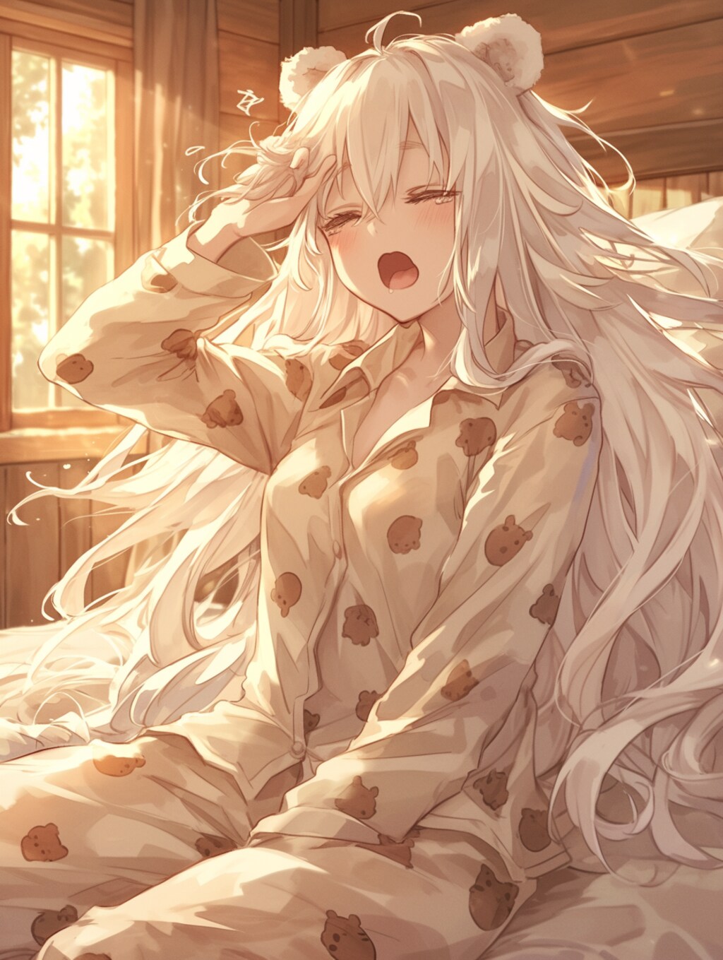 寝起き✖︎くま娘🐾