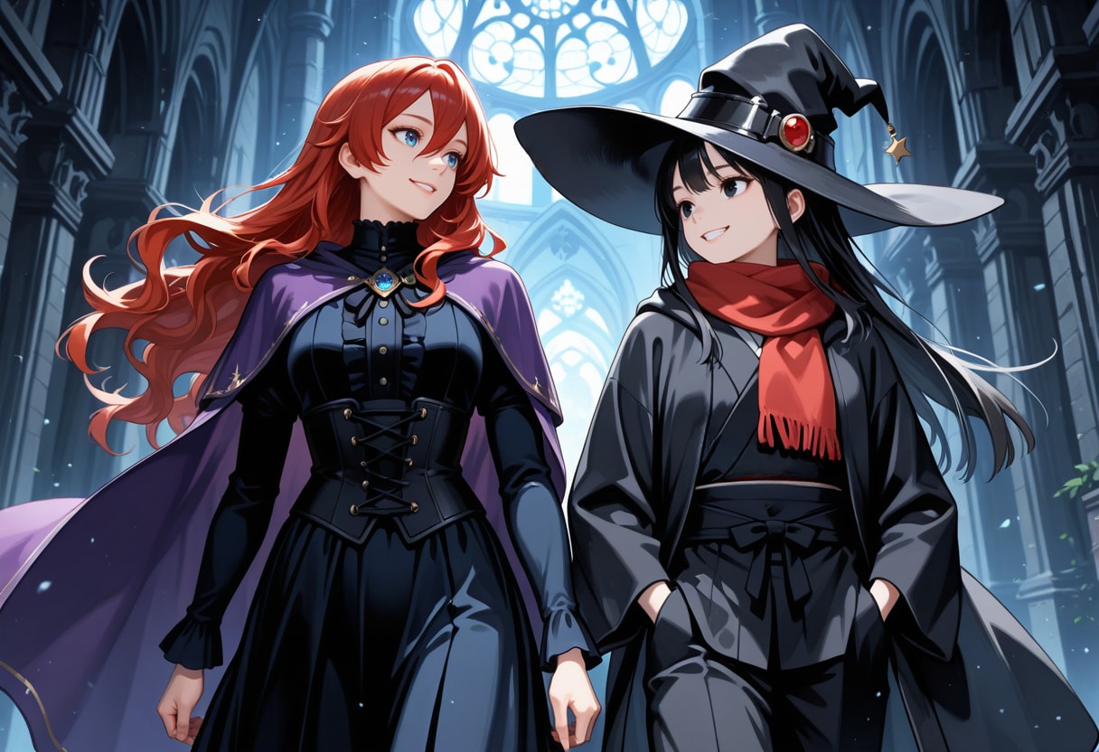 リーゼロッテさんと魔女さんの茶会での再会 | の人気AIイラスト・グラビア