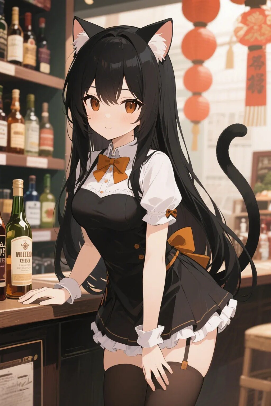 バーでバイトをするさくらちゃん