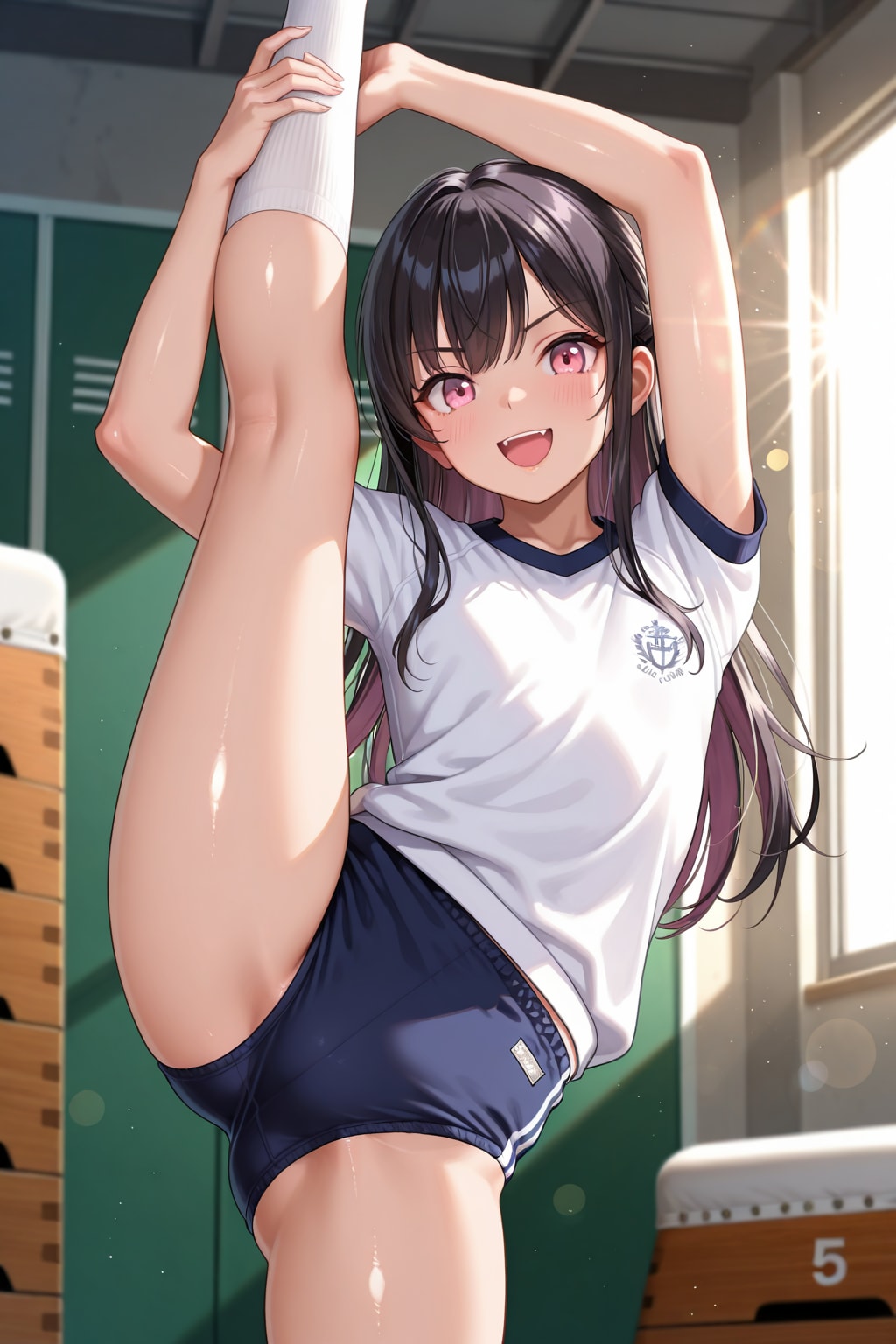 「体育倉庫といったらストレッチね！」