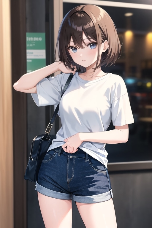 焦茶短髪娘