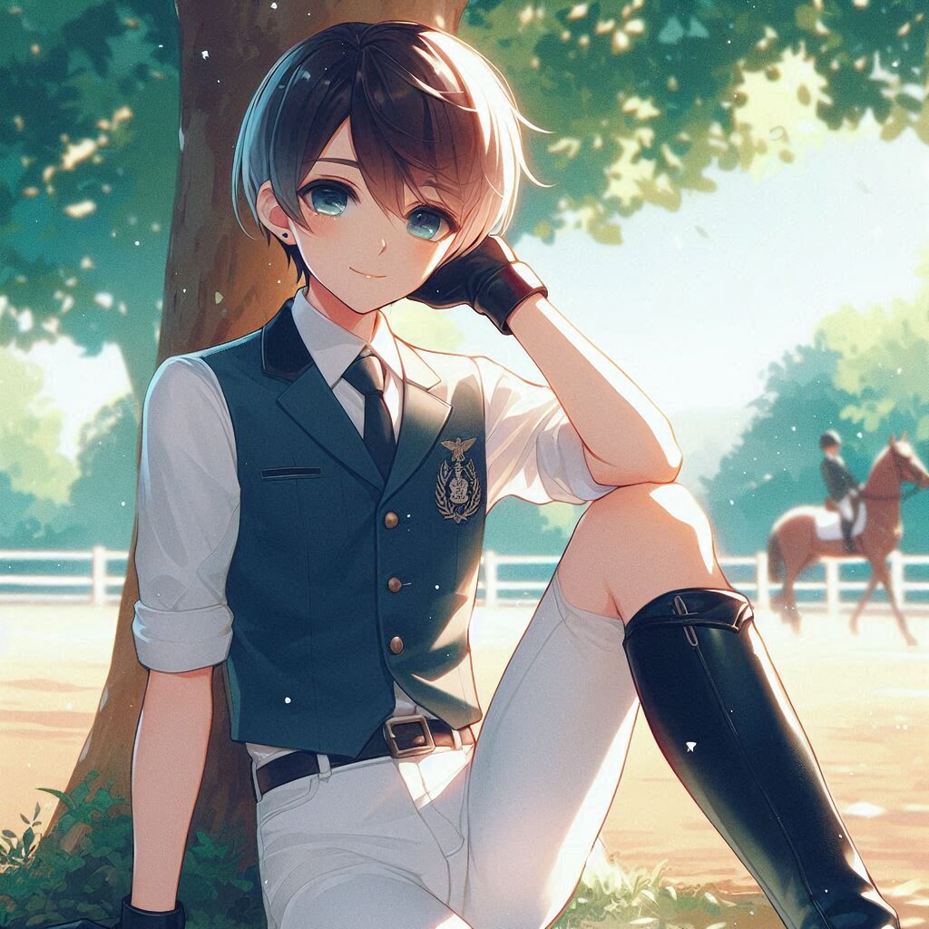 ぼっちゃまはお馬の稽古