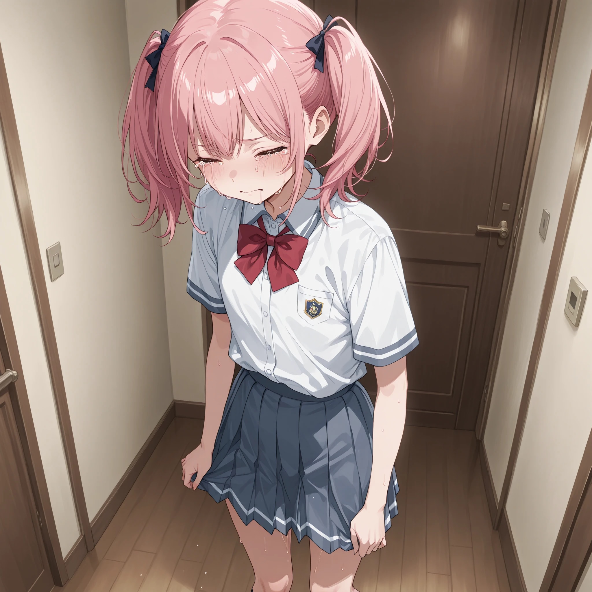 ピンク髪ツインテール