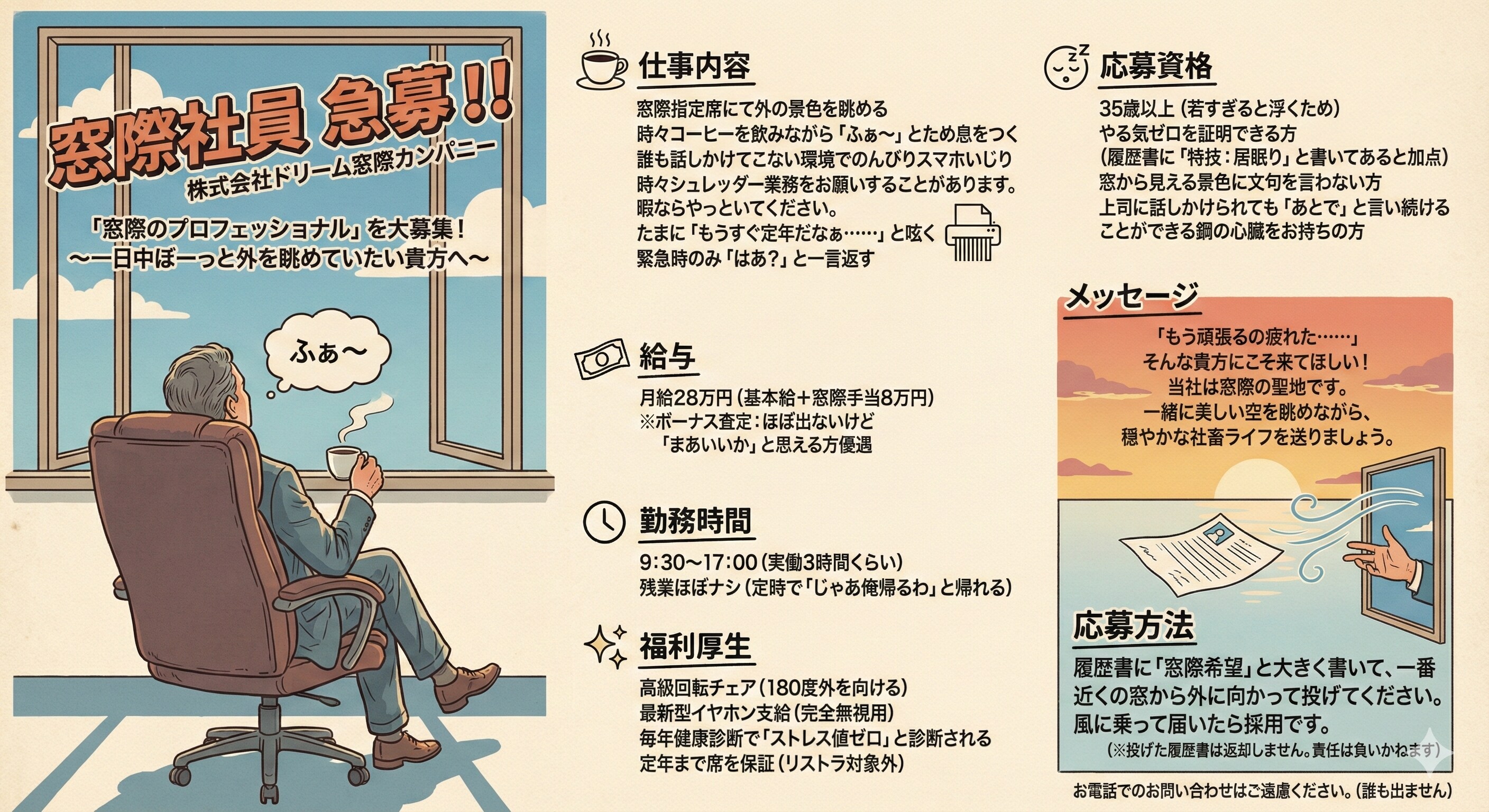 窓際社員急募！ | の人気AIイラスト・グラビア