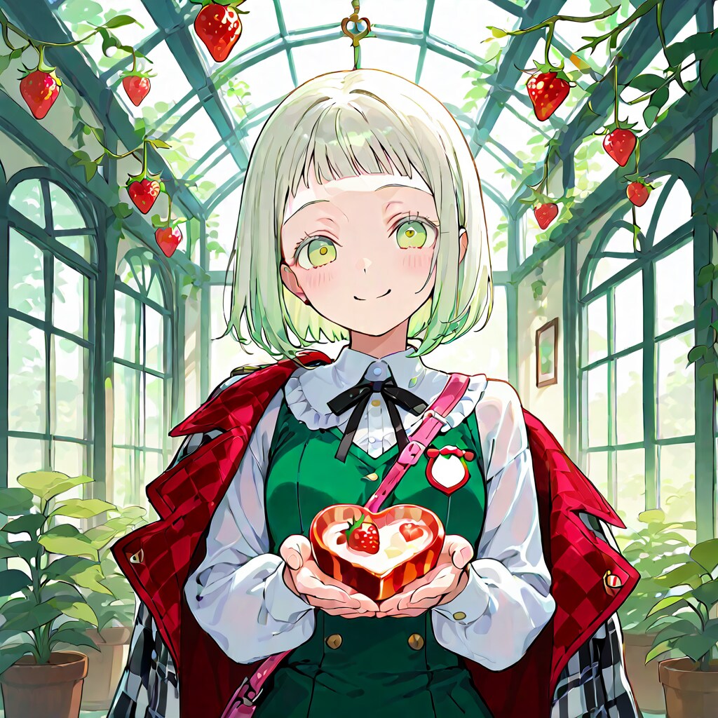 翠緑の真珠といちご狩り | の人気AIイラスト・グラビア