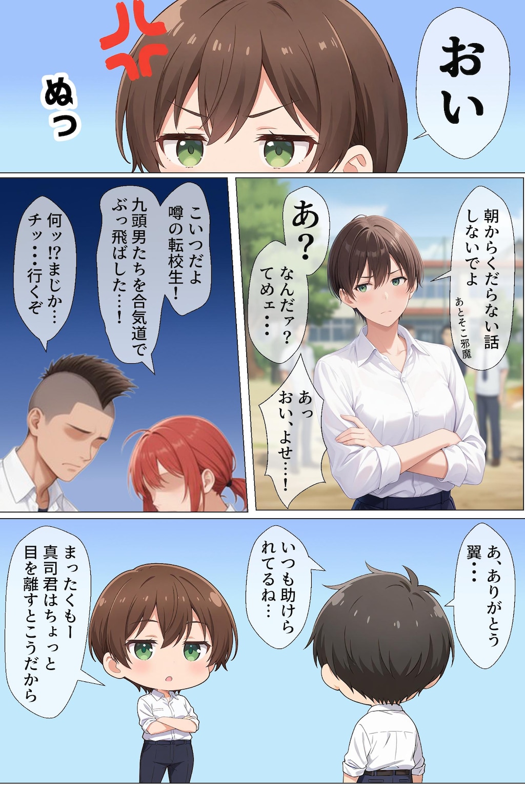 「男装女子太刀河翼の受難～イケメン転校生のメス堕ち～」