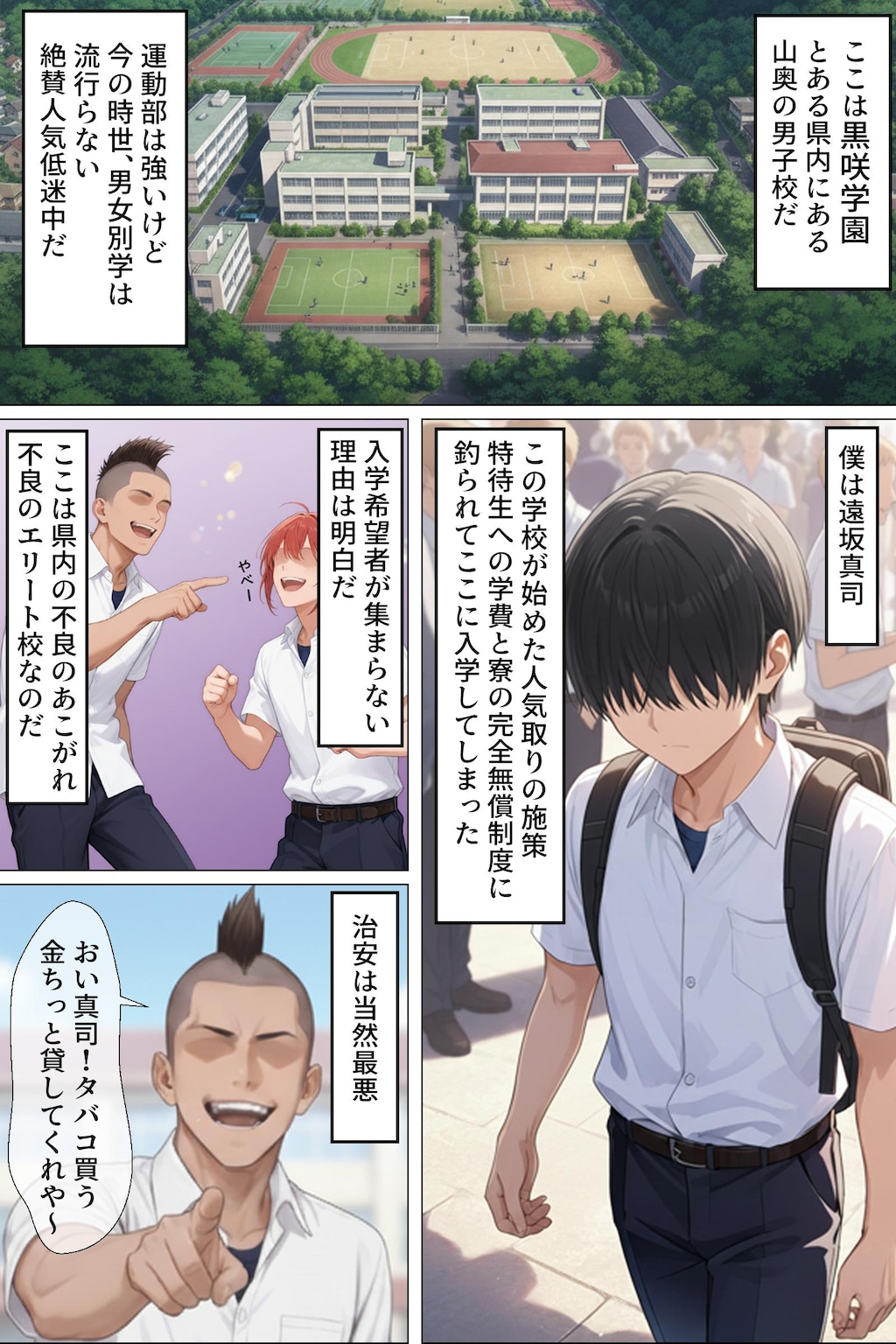 「男装女子太刀河翼の受難～イケメン転校生のメス堕ち～」