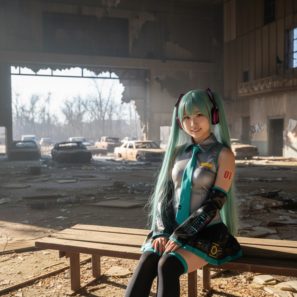 みどツイさん。廃墟 | の人気AIイラスト・グラビア